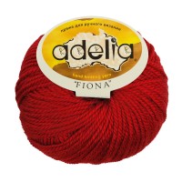 Пряжа ADELIA "FIONA"   50\% шерсть, 50\% акрил   10 шт. х  50 г  90 м ± 3 м №222 красный