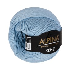 Пряжа ALPINA "RENE"   100\% мерсеризованный хлопок   10 шт. х  50 г  105 м ± 5 м №3840 серо-голубой