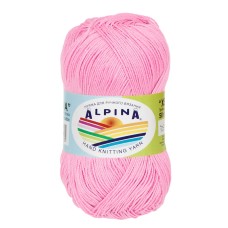 Пряжа ALPINA "XENIA"   100\% мерсеризованный хлопок   10 шт. х  50 г  240 м ± 10 м №106 розовый