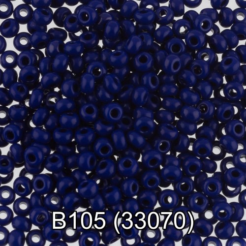 Бисер Чехия "GAMMA" круглый 2   10/0   2.3 мм  50 г  1-й сорт B105 т.васильковый ( 33070 )