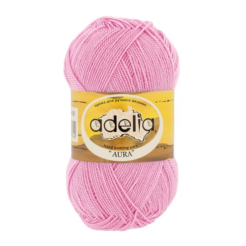 Пряжа ADELIA "AURA"   100\% акрил   10 шт. х  50 г  250 м ± 5 м №057 св. розовый
