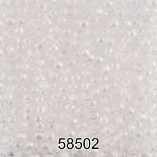 Бисер Чехия круглый 1   10/0   2.3 мм  500 г 58502 (Ф544) прозрачный/перл.