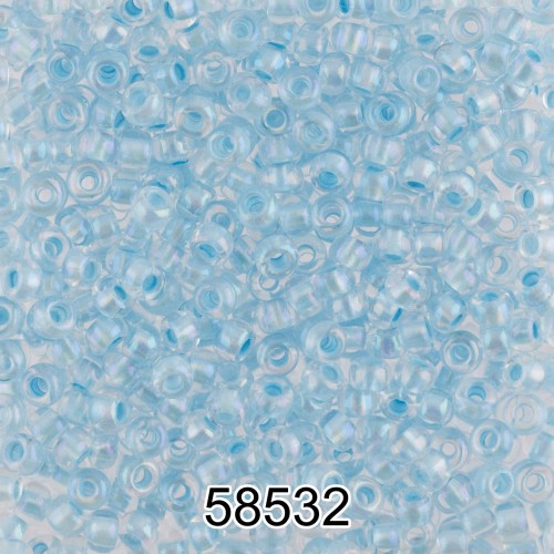Бисер Чехия круглый 1   10/0   2.3 мм  500 г 58532 (Ф552) голубой
