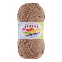 Пряжа ALPINA "SATI"   100\% мерсеризованный хлопок   10 шт. х  50 г  170 м ± 10 м №579 св.коричневый