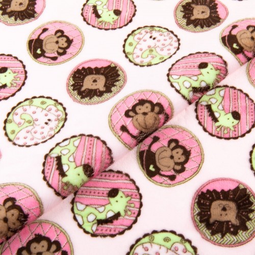 "PEPPY"   Плюш   BORN TO BE WILD   ФАСОВКА   48 x 48 см  440 г/кв.м ± 5   100\% полиэстер ringlet pink