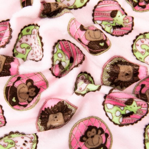 "PEPPY"   Плюш   BORN TO BE WILD   ФАСОВКА   48 x 48 см  440 г/кв.м ± 5   100\% полиэстер ringlet pink