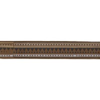 Лента атласная 12 мм ( 1/2 ")  "Gamma"   ALP-123   с рисунком   ФАСОВКА   5 x  3 м  2-й сорт D5/098 орнамент/коричневый