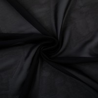 Ткань PC-02   Poly Chiffon   84 г/кв.м ± 5 г/кв.м  147 см ± 2 см  100\% полиэстер _ЧЁРНЫЙ