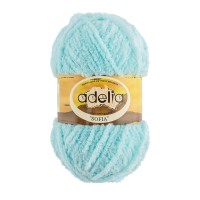 Пряжа ADELIA "SOFIA"   100\% полиэстер   10 шт. х  50 г  90 м ± 6 м №32 св.бирюзовый