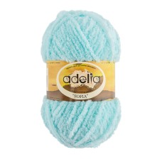 Пряжа ADELIA "SOFIA"   100\% полиэстер   10 шт. х  50 г  90 м ± 6 м №32 св.бирюзовый