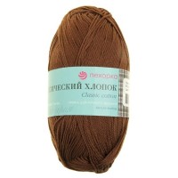 Пряжа Пехорская ПТ "Классический хлопок"   100\% мерсеризованный хлопок   5 шт. х  100 г  250 м №513 кора