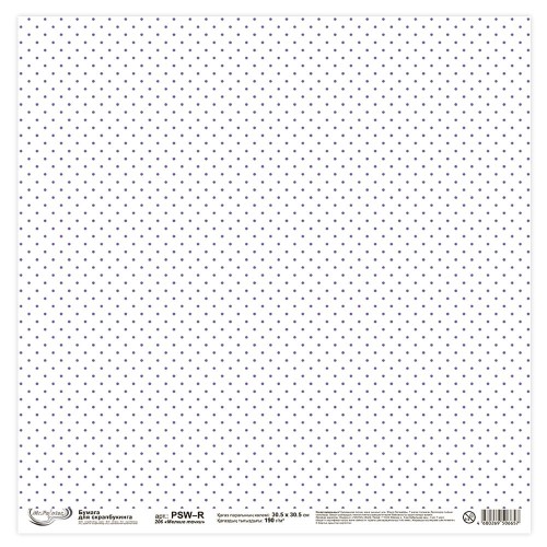 Бумага для скрапбукинга "Mr.Painter"   PSW-R   190 г/кв.м  30.5 x 30.5 см  10 шт. 206 "Мелкие точки"