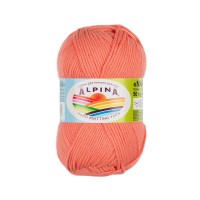Пряжа ALPINA "NANA"   70\% хлопок, 30\% полиамид   10 шт. х  50 г  105 м ± 10 м №11 коралловый
