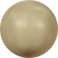 Бусина стеклянная 5810 8 мм 10 шт в пакете под жемчуг кристалл т.золотой (vintage gold 651)