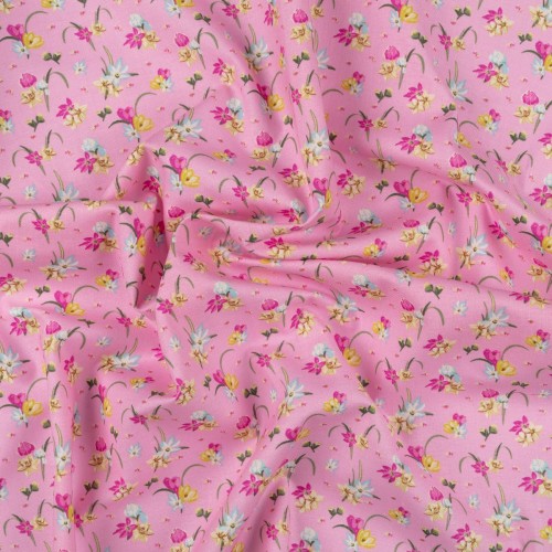 Ткань для пэчворка PEPPY   ВЕСЕННИЙ ЭТЮД   ФАСОВКА   50 x 55 см  146 г/кв.м ± 5   100\% хлопок ВЭ-15 розовый