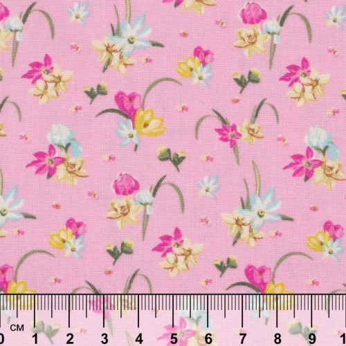 Ткань для пэчворка PEPPY   ВЕСЕННИЙ ЭТЮД   ФАСОВКА   50 x 55 см  146 г/кв.м ± 5   100\% хлопок ВЭ-15 розовый