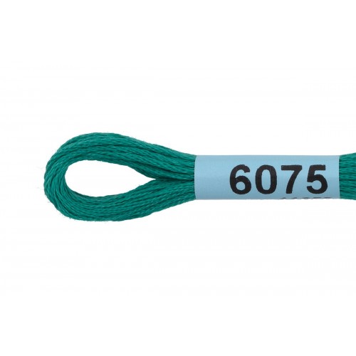 Нитки для вышивания "Gamma"    мулине  ( 3173-6115 )  100\% хлопок   24 x  8 м №6075 т.бирюзовый