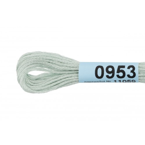Нитки для вышивания "Gamma"    мулине  ( 0820-3070 )  100\% хлопок   24 x  8 м №0953 св.мята