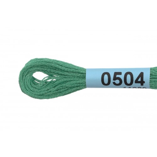 Нитки для вышивания "Gamma"    мулине  ( 0207-0819 )  100\% хлопок   24 x  8 м №0504 зелёный