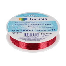 "Zlatka"   / "Gamma"   Проволока для бисера   DGB-3  d 0.3 мм  50 м ± 0.5 м №14 алый