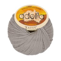 Пряжа ADELIA "KATTY"   100\% шерсть   10 шт. х  50 г  150 м ± 10 м №11 св.серый