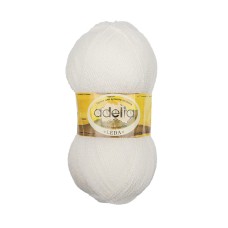 Пряжа ADELIA "LEDA"   99\% акрил, 1\% люрекс   5 шт. х  100 г  340 м ± 8 м №210 БЕЛЫЙ