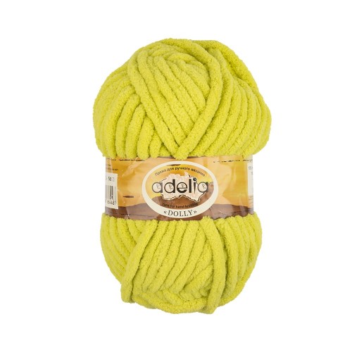 Пряжа ADELIA "DOLLY"   100\% полиэстер   5 шт. х  100 г  40 м ± 3 м №30 желто-зеленый