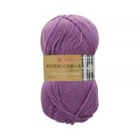 Пряжа Пехорская ПТ "Мериносовая"   50\% мериносовая шерсть, 50\% акрил   10 шт. х  100 г  200 м ± 12 м №389 св.фиалка