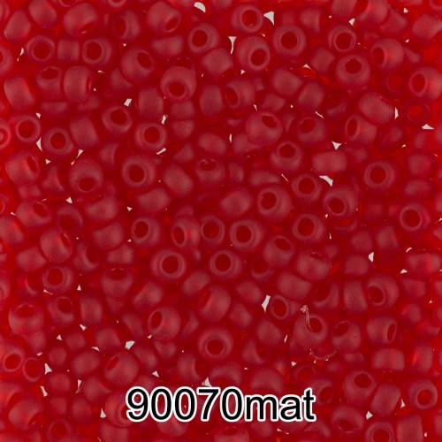 Бисер Чехия круглый 4   10/0   2.3 мм  500 г 90070 mat (Ф642) красный мат.