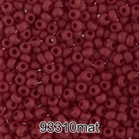 Бисер Чехия круглый 4   10/0   2.3 мм  500 г 93310 mat (Ф648) т.бордовый мат.