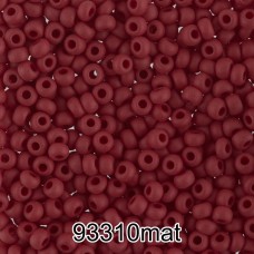 Бисер Чехия круглый 4   10/0   2.3 мм  500 г 93310 mat (Ф648) т.бордовый мат.