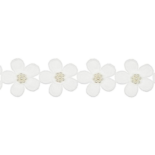 Лента декоративная "Floranta" Daisy   36 мм  5 м №01 белый