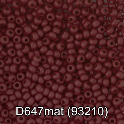 Бисер Чехия "GAMMA" круглый 4   10/0   2.3 мм  10 х  5 г  1-й сорт D647mat бордовый мат. ( 93210 )