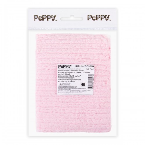 "PEPPY"   Плюш   CHENILLE CUDDLE   ФАСОВКА   48 x 48 см  520 г/кв.м  100\% полиэстер   СК/Распродажа blush