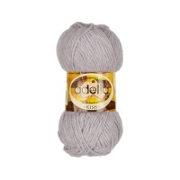 Пряжа ADELIA "KISS"   100\% полиэстер   10 шт. х  50 г  145 м ± 7 м №08 св.розово-серый