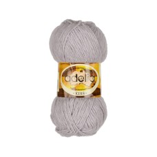 Пряжа ADELIA "KISS"   100\% полиэстер   10 шт. х  50 г  145 м ± 7 м №08 св.розово-серый