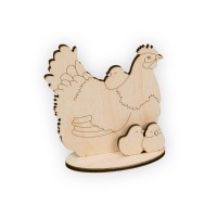 Заготовка для декорирования "Mr. Carving"   ВД-531   Птица на подставке   фанера   11  х 9 х  5 см "Курочка"