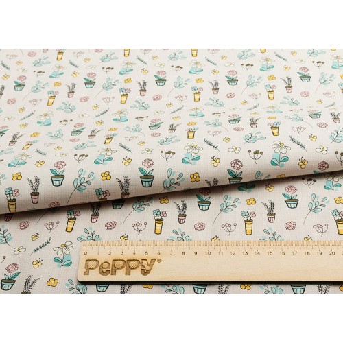 Ткань для пэчворка PEPPY   МАРТОВСКАЯ ПЕСНЯ   ФАСОВКА   50 x 55 см  146 г/кв.м ± 5   100\% хлопок МП-01 бежевый