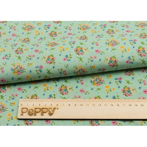 Ткань для пэчворка PEPPY   НЕЖНАЯ ИСТОРИЯ   ФАСОВКА   50 x 55 см  146 г/кв.м ± 5   100\% хлопок НИ-10 зеленый