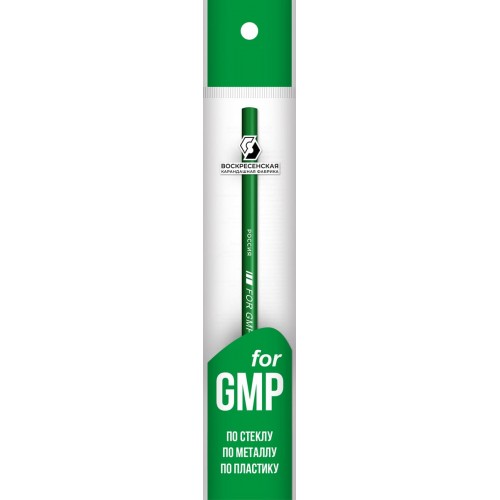 "ВКФ"   "For GMP"   Карандаш для письма по стеклу, металлу, пластику  ПП пакет   2М (2B)   незаточенный   25 шт. 1P-1384 ЗЕЛЕНЫЙ