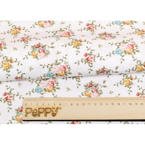 Ткань для пэчворка PEPPY   ВЕРСАЛЬСКИЕ САДЫ   ФАСОВКА   50 x 55 см  146 г/кв.м ± 5   100\% хлопок ВС-03 белый