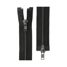Молния Металл оксид (черный никель) ZIP 5B-2   двухзамковая   75 см Тип 5   10 шт  разъёмная   "Gamma"  ЧЕРНЫЙ №310
