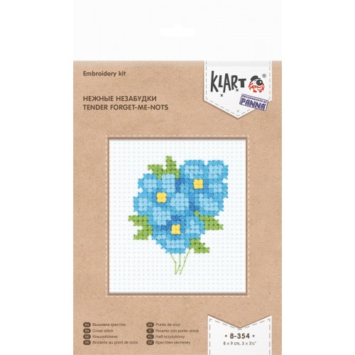 "Klart" набор для вышивания 8-354   "Нежные незабудки" 8  х 9  см