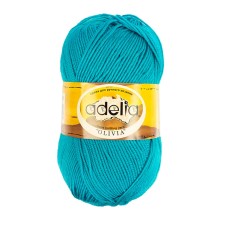 Пряжа ADELIA "OLIVIA"   60\% акрил, 40\% шерсть   5 шт. х  100 г  250 м ± 10 м №06 бирюза