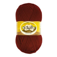 Пряжа ADELIA "LUCAS"   70\% шерсть, 30\% акрил   5 шт. х  100 г  218 м ± 10 м №08 т.терракотовый