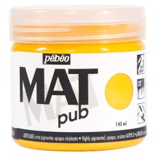 Краска акриловая "PEBEO"   экстра матовая Mat Pub №1   140 мл 256003 желтый золотистый