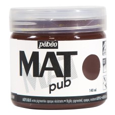 Краска акриловая "PEBEO"   экстра матовая Mat Pub №1   140 мл 256022 умбра жженая