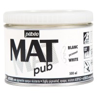 Краска акриловая "PEBEO"   экстра матовая Mat Pub №1   500 мл 257025 белый
