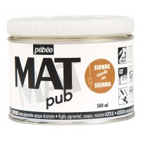 Краска акриловая "PEBEO"   экстра матовая Mat Pub №1   500 мл 257019 сиена натуральная