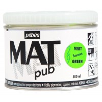 Краска акриловая "PEBEO"   экстра матовая Mat Pub №3   500 мл 257029 зеленый флуоресцентный